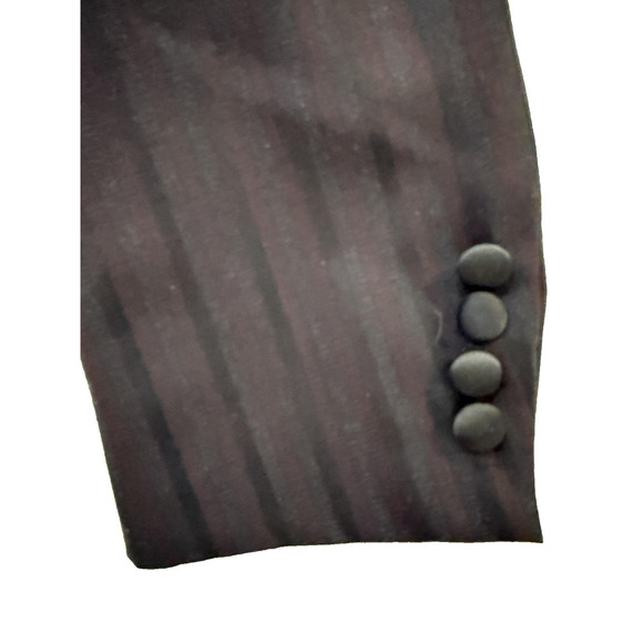 Neiman Marcus Tuxedo Blazer Mens 40 Pinstripe Satin Lapel Single Button Formal - Picture 3 of 10